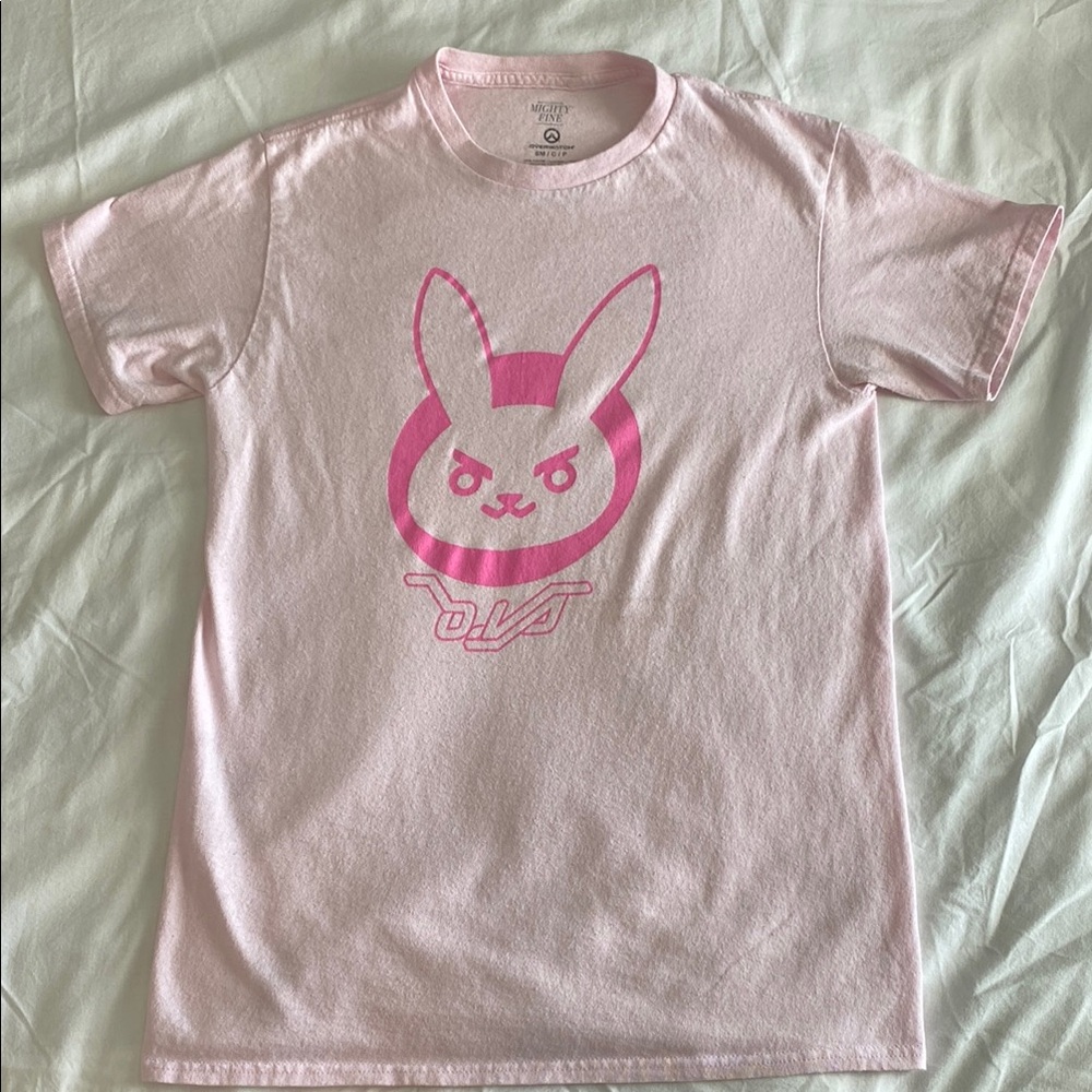 Overwatch D.VA Bunny Pink Graphic T-Shirt